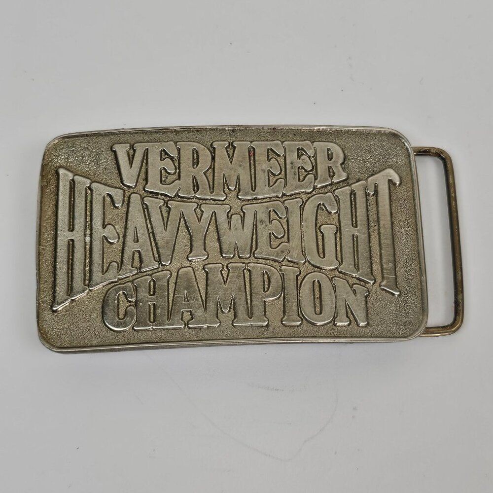 Vermeer Heavyweight Champion Belt Buckle Spec Cast Inc Vtg Agriculture Farmer - Picture 3 of 10
